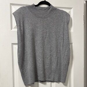 Quince Sleeveless Gray Knit Sweater Vest